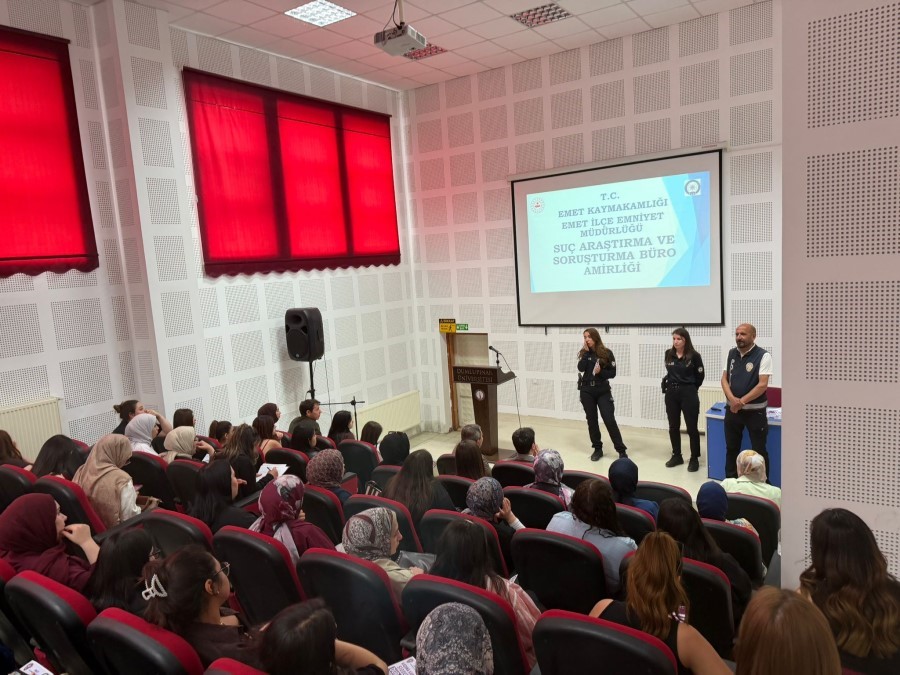 Emet MYO’da KADES uygulaması ve dolandırıcılıkla mücadele eğitimi