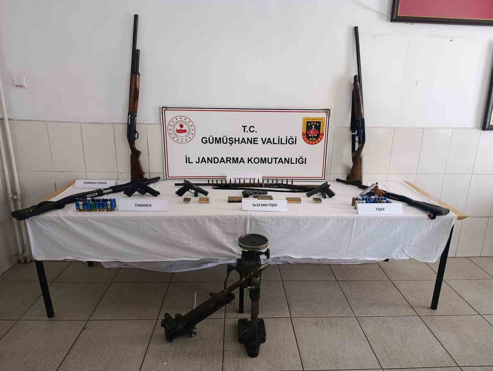 Gümüşhane’de jandarmadan silah operasyonu