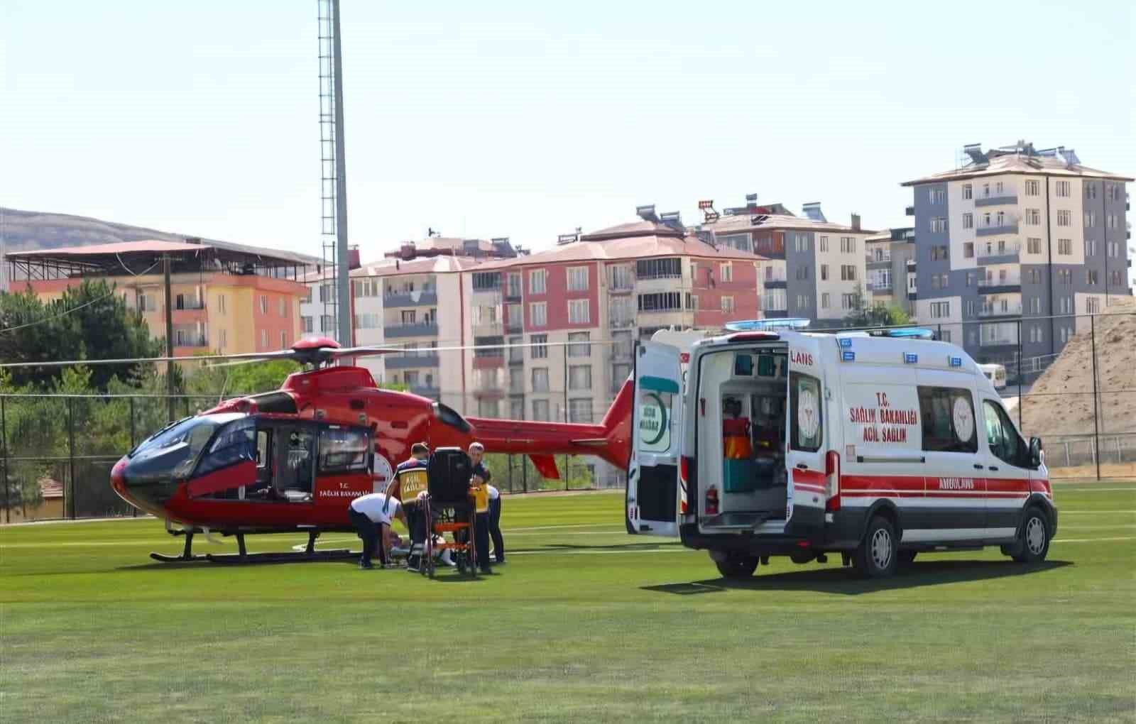 Malatya’da hava ambulansı 76 yaşındaki hasta için havalandı