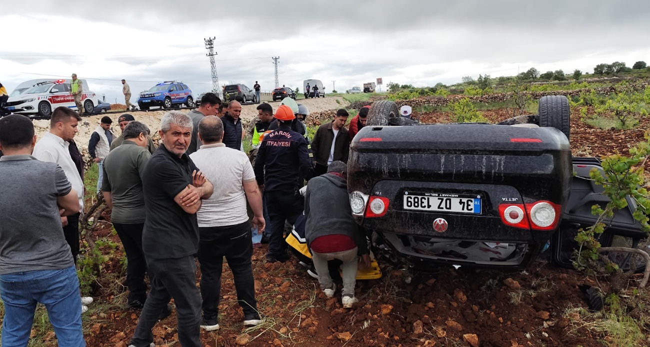 Mardin’de otomobil devrildi: 1 ölü, 2 yaralı