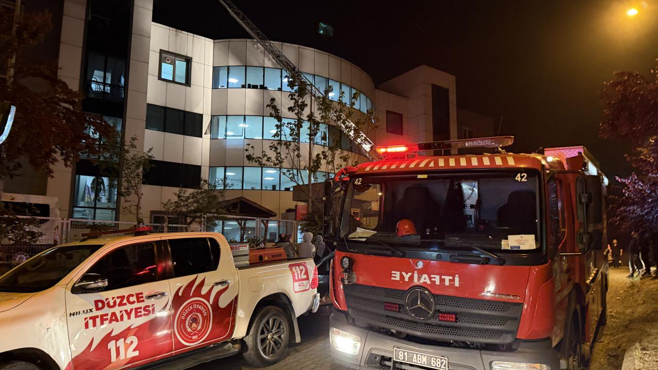 Düzcede huzurevinde yangın