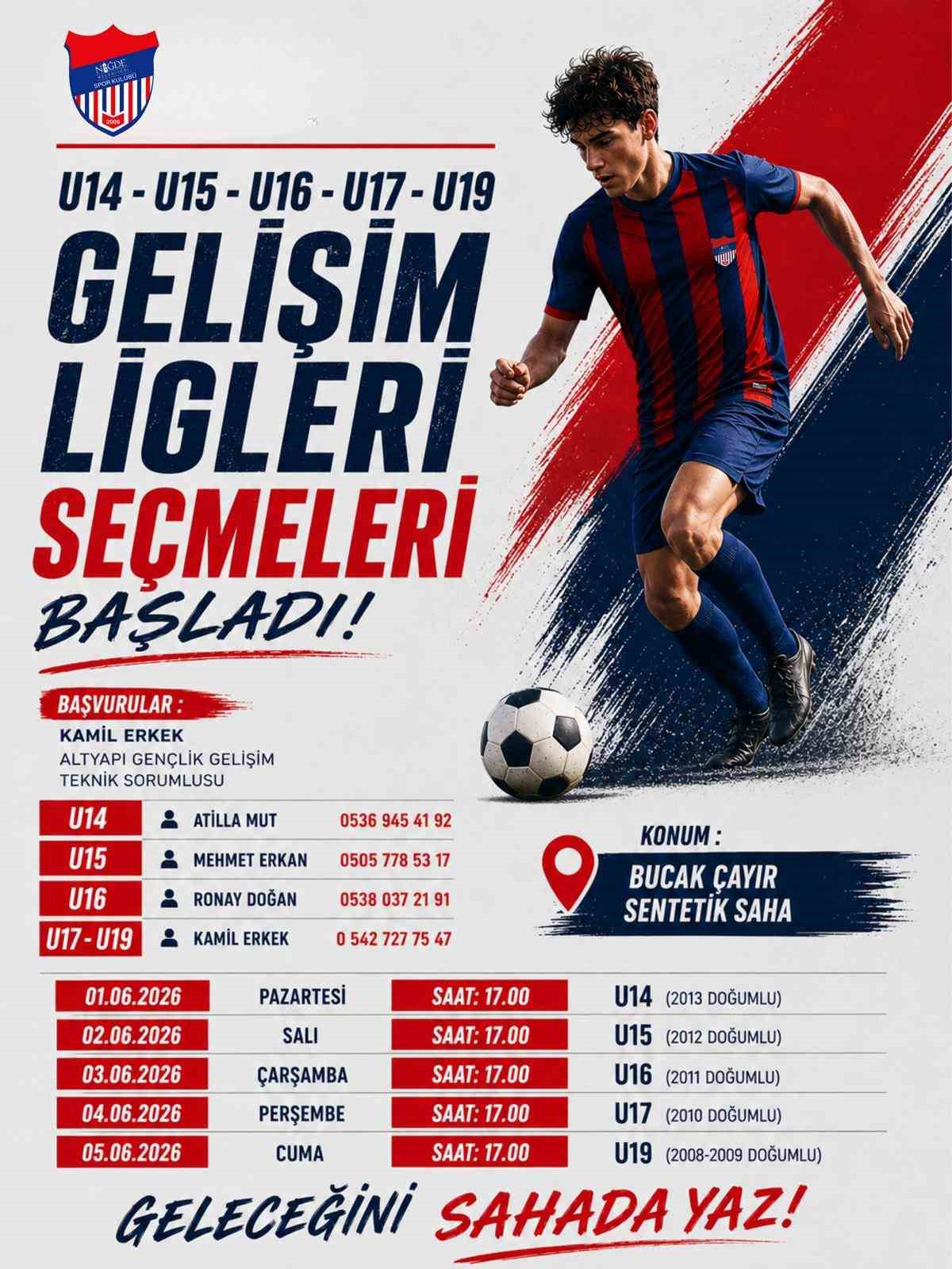 Niğde Belediyesi Spor Kulübü geleceğin yıldızlarını arıyor