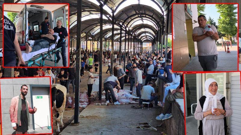 Yurtta 'Kurban Bayramı' manzaralarıKurban Bayramı'nın ilk günü önceden belirlenen alanlarda kurbanlıklar kesilmeye başlandı. Kurban kesmeye çalışırken yaralanan çok sayıda kişi acil servislere başvurdu.