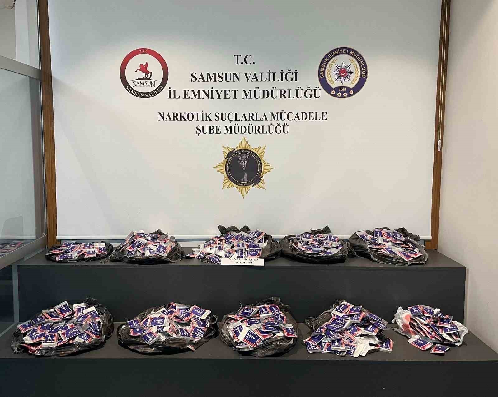 Samsun’da 44 bin adet uyuşturucu hap ele geçirildi