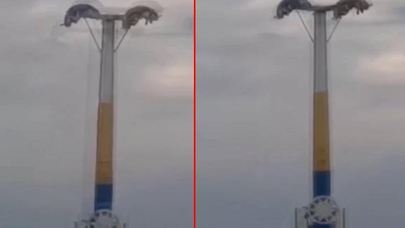Lunaparkta arızalanan oyuncakta baş aşağı mahsur kaldılarİzmir'in Buca ilçesindeki lunaparkta arızalanan oyuncaktaki kişiler, metrelerce yüksekte baş aşağı halde, bir süre asılı kaldı. O anlar, cep telefonu kamerasıyla kaydedildi.