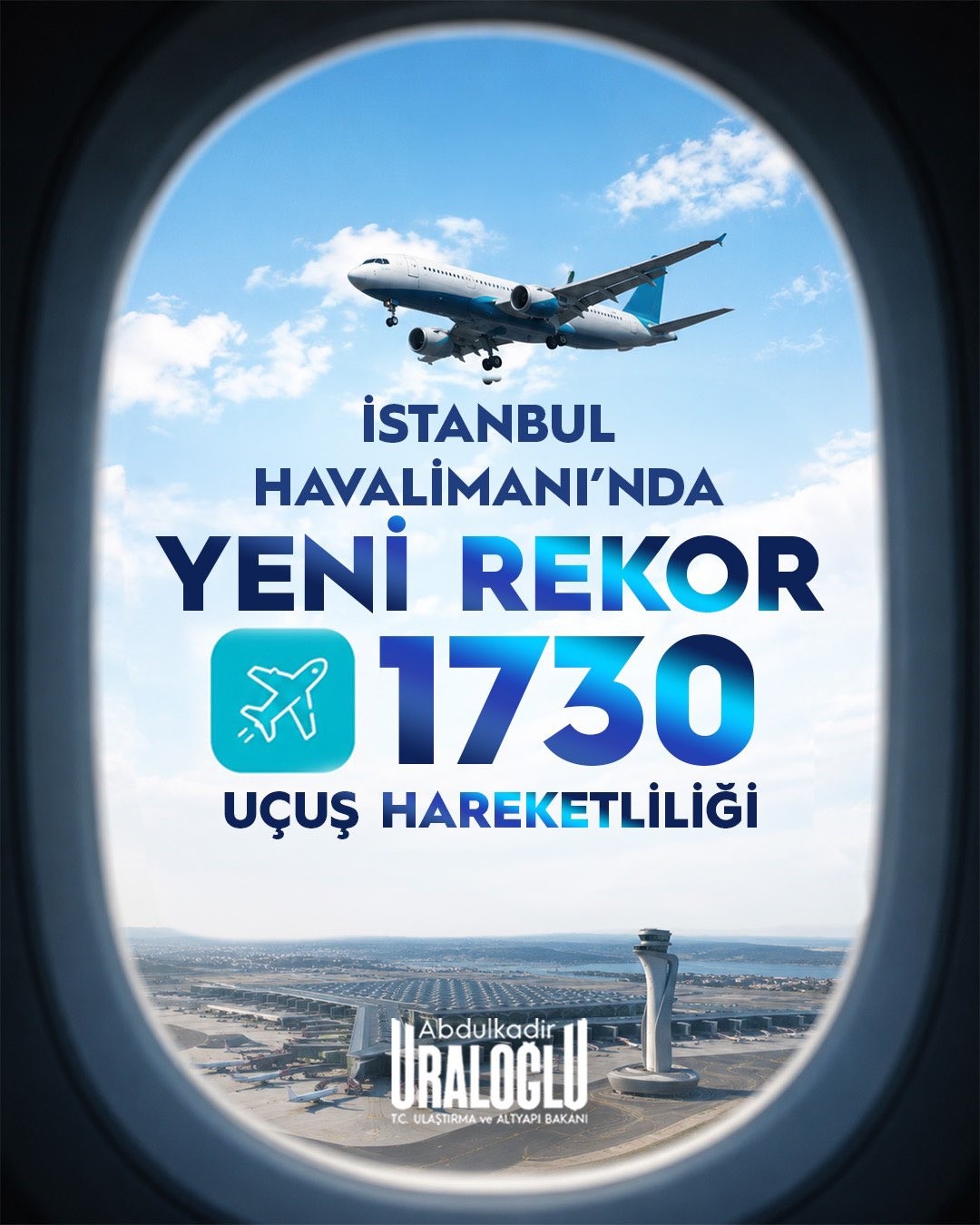 Bakan Uraloğlu: "İstanbul Havalimanı’yla yeni bir kilometre taşına daha ulaştık"