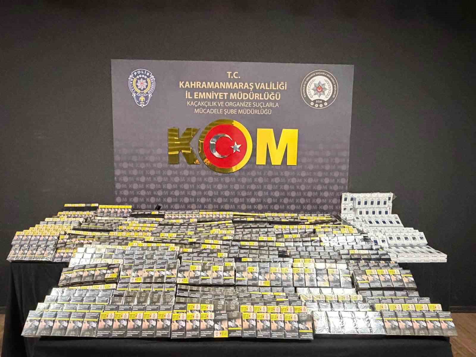 Kahramanmaraş’ta kaçak sigara ve tütün operasyonu