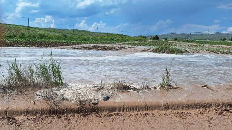 Çorum'da sağanakÇorum'un Alaca ilçesinde etkili olan sağanak nedeniyle tarım arazileri zarar görürken, caddelerdeki su birikintileri ulaşımda aksamalara yol açtı.