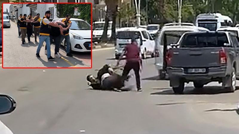 Cadde ortasındaki kavga, aile meselesinden çıkmış; taraflar tutuklandı