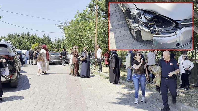 Büyükçekmece’de fren yerine gaza bastığı öne sürülen sürücü velilerin arasına daldı: 2’si çocuk 6 yaralı