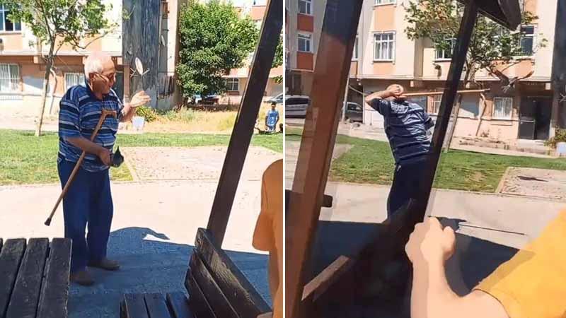 Sultangazi'de uçmasına yardım ettiği yavru karganın annesi saldırdı; başından yaralandı