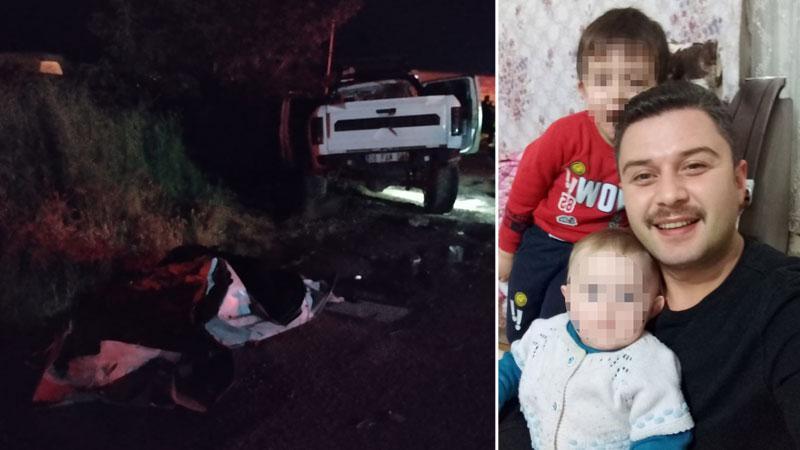 Kazada yaralanan 2 çocuk babası, kurtarılamadı